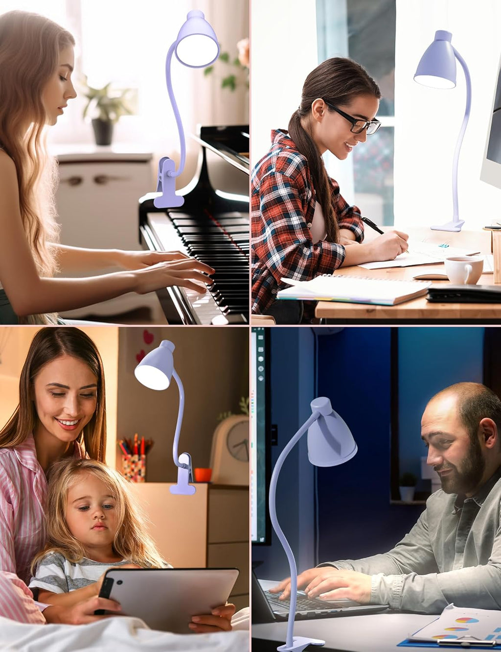 💡✨ FlexiGlow Gooseneck Desk Lamp 📖🌙
