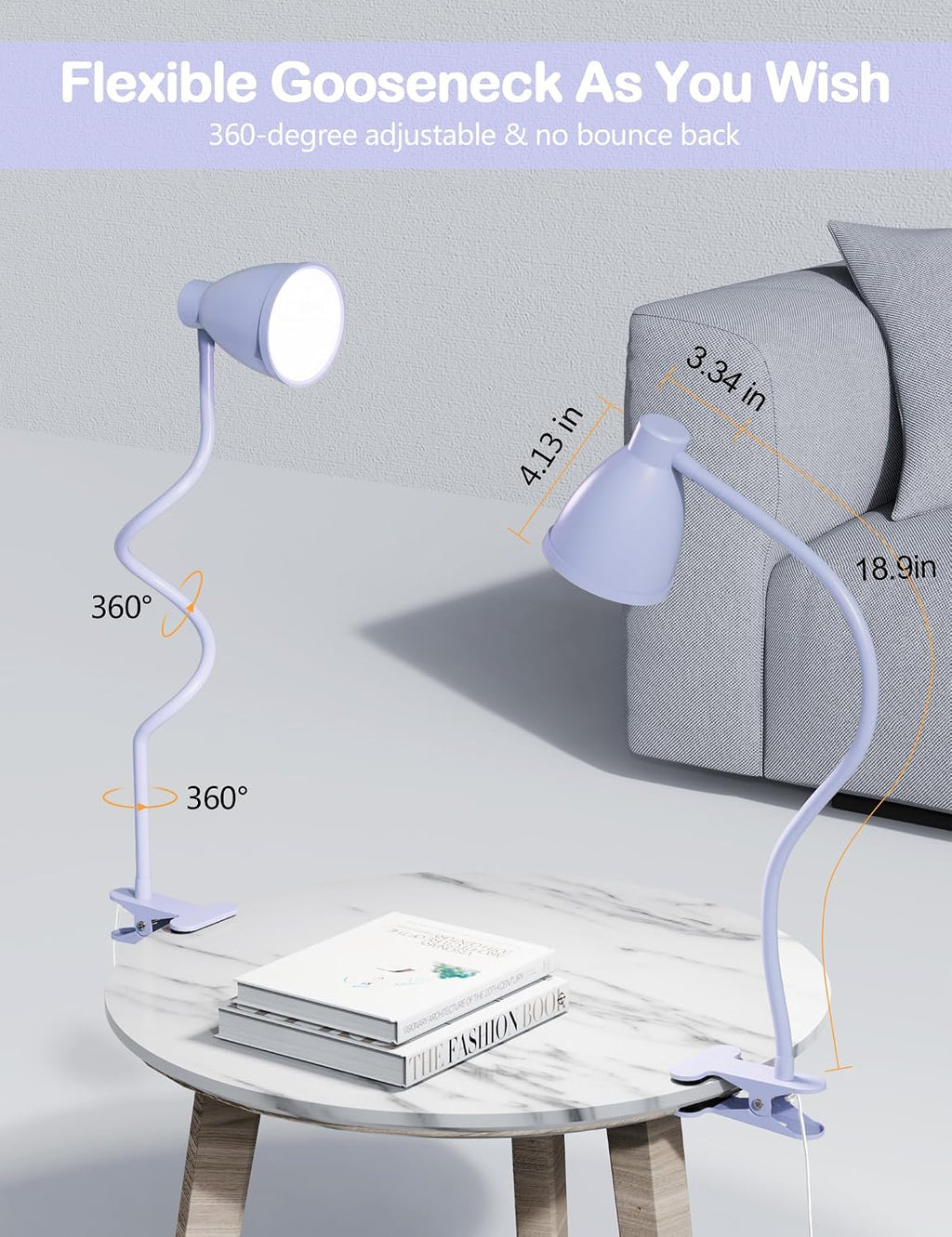 💡✨ FlexiGlow Gooseneck Desk Lamp 📖🌙