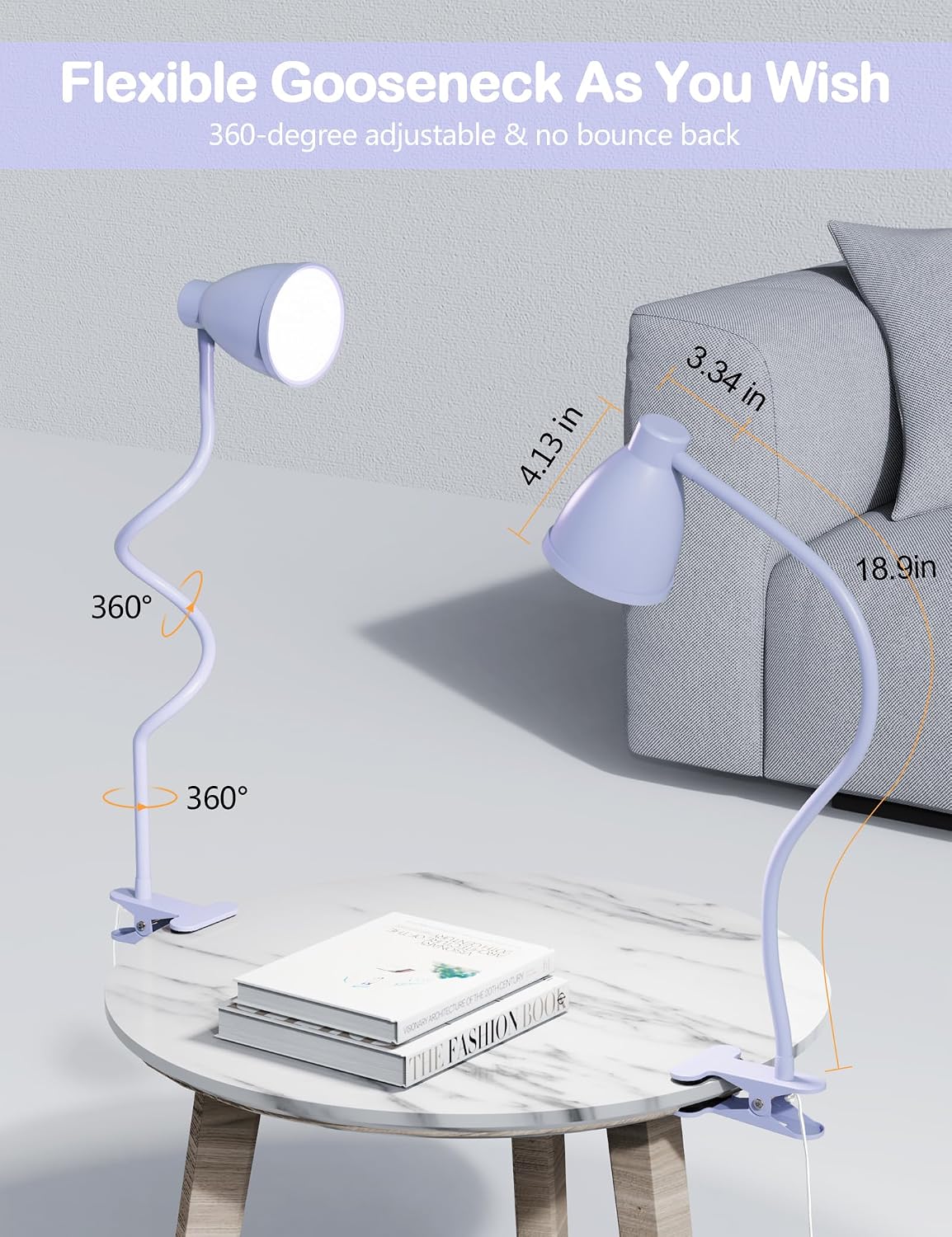 💡✨ FlexiGlow Gooseneck Desk Lamp 📖🌙